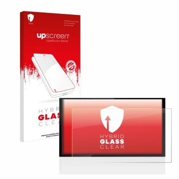 Face avant d’un emballage produit avec le logo de la marque upscreen. À côté, l’appareil Kenwood DMX 7722DABS est représenté a