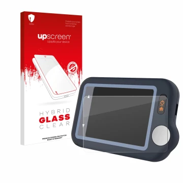 Face avant d’un emballage produit avec le logo de la marque upscreen. À côté, l’appareil Wellue Pulsebit EX EKG est représenté