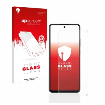 Face avant d’un emballage produit avec le logo de la marque upscreen. À côté, l’appareil realme C55 est représenté avec la pro