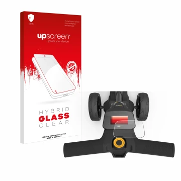 Face avant d’un emballage produit avec le logo de la marque upscreen. À côté, l’appareil PowaKaddy FX3 est représenté avec la 