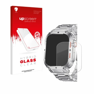 Face avant d’un emballage produit avec le logo de la marque upscreen. À côté, l’appareil LIGE K-57 1.96