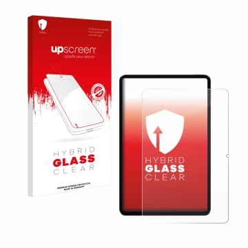 Face avant d’un emballage produit avec le logo de la marque upscreen. À côté, l’appareil Xiaomi Pad 6 est représenté avec la p