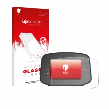 Face avant d’un emballage produit avec le logo de la marque upscreen. À côté, l’appareil PowaKaddy CT8 GPS est représenté avec