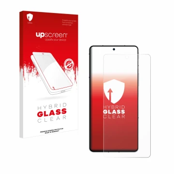 Face avant d’un emballage produit avec le logo de la marque upscreen. À côté, l’appareil ZTE Nubia Z50S Pro est représenté ave