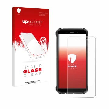 Face avant d’un emballage produit avec le logo de la marque upscreen. À côté, l’appareil Ulefone Armor X12 Pro est représenté 