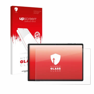 Face avant d’un emballage produit avec le logo de la marque upscreen. À côté, l’appareil Oukitel OKT3 est représenté avec la p