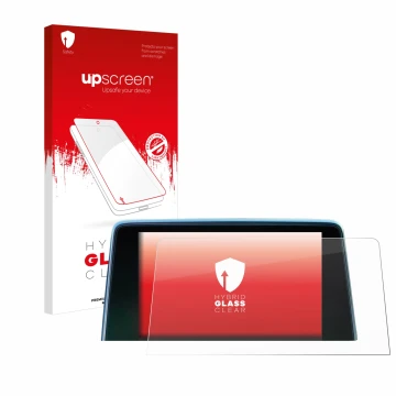 Face avant d’un emballage produit avec le logo de la marque upscreen. À côté, l’appareil Peugeot 3008 2016 - 2020 est représen