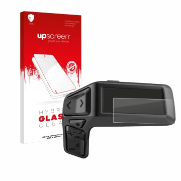 Face avant d’un emballage produit avec le logo de la marque upscreen. À côté, l’appareil Bosch Purion 200 est représenté avec 