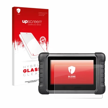Face avant d’un emballage produit avec le logo de la marque upscreen. À côté, l’appareil Autel MaxiCheck MX808s est représenté