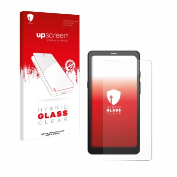 Face avant d’un emballage produit avec le logo de la marque upscreen. À côté, l’appareil Boox Palma est représenté avec la pro