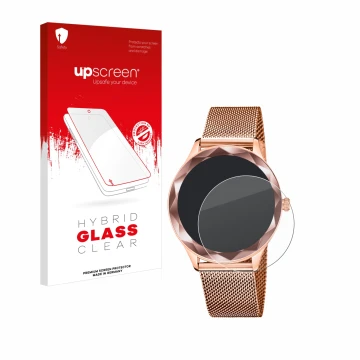 Face avant d’un emballage produit avec le logo de la marque upscreen. À côté, l’appareil Lotus SMARTIME 50036/1 est représenté
