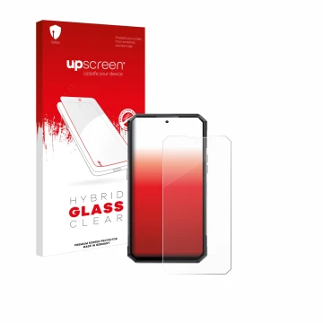 Face avant d’un emballage produit avec le logo de la marque upscreen. À côté, l’appareil Oukitel WP30 Pro est représenté avec 