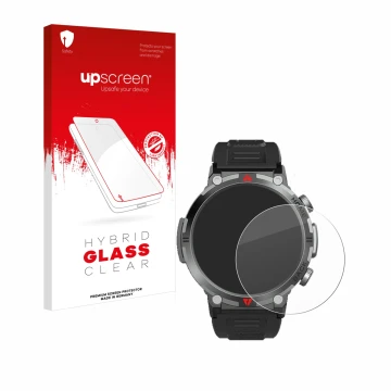 Face avant d’un emballage produit avec le logo de la marque upscreen. À côté, l’appareil IFMDA S100 1.45