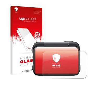 Face avant d’un emballage produit avec le logo de la marque upscreen. À côté, l’appareil Insta360 Ace Pro est représenté avec 