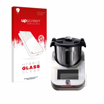 Face avant d’un emballage produit avec le logo de la marque upscreen. À côté, l’appareil Ufesa TotalChef RK7 est représenté av