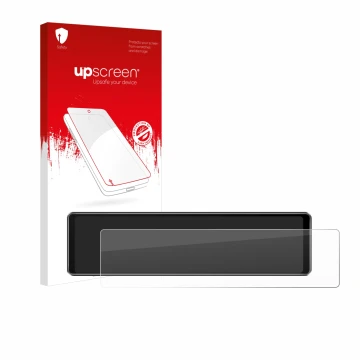 Face avant d’un emballage produit avec le logo de la marque upscreen. À côté, l’appareil Airpuxem T76-EU6-JM est représenté av