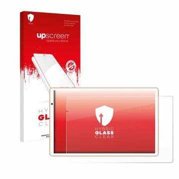 Face avant d’un emballage produit avec le logo de la marque upscreen. À côté, l’appareil Facetel Q3 est représenté avec la pro