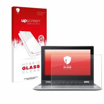 Face avant d’un emballage produit avec le logo de la marque upscreen. À côté, l’appareil Acer Chromebook Spin 511 R756TN-TCO e