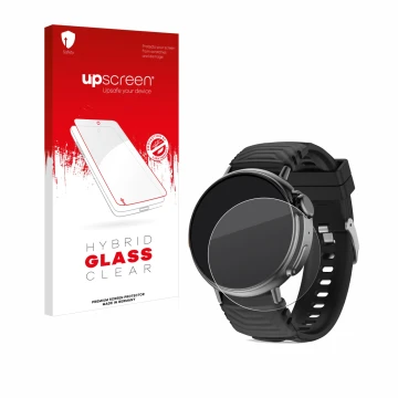 Face avant d’un emballage produit avec le logo de la marque upscreen. À côté, l’appareil AMZSA GT88 est représenté avec la pro