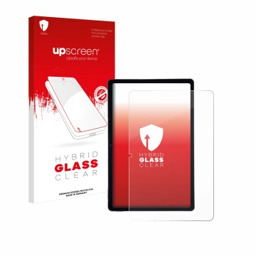 Face avant d’un emballage produit avec le logo de la marque upscreen. À côté, l’appareil AGM Pad P2 est représenté avec la pro