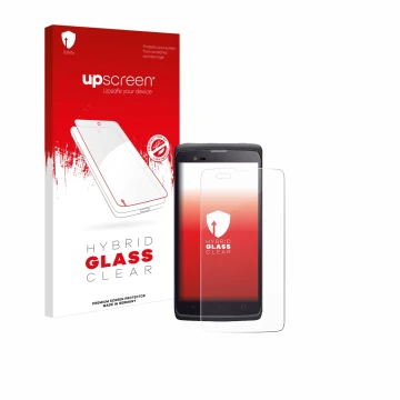 Face avant d’un emballage produit avec le logo de la marque upscreen. À côté, l’appareil Almex cruise.1 est représenté avec la
