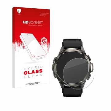 Face avant d’un emballage produit avec le logo de la marque upscreen. À côté, l’appareil Kospet Tank T3 Ultra est représenté a