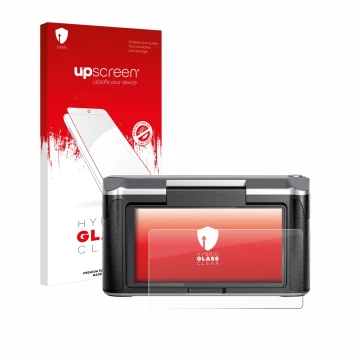 Face avant d’un emballage produit avec le logo de la marque upscreen. À côté, l’appareil Revopoint Miraco est représenté avec 