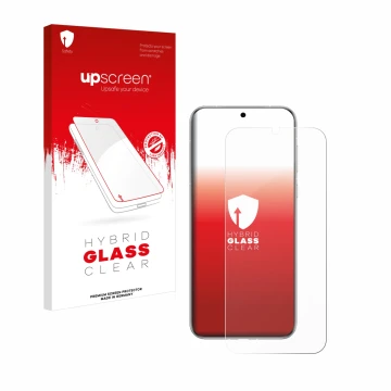 Face avant d’un emballage produit avec le logo de la marque upscreen. À côté, l’appareil Huawei Pura 70 Pro est représenté ave