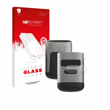 Face avant d’un emballage produit avec le logo de la marque upscreen. À côté, l’appareil Opticon OPN-6000 (Écran) est représen