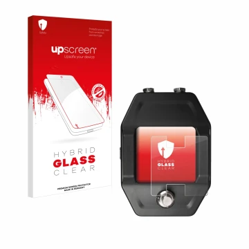 Face avant d’un emballage produit avec le logo de la marque upscreen. À côté, l’appareil Shure GLXD16+ est représenté avec la 