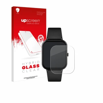 Face avant d’un emballage produit avec le logo de la marque upscreen. À côté, l’appareil Reflex Active Series 17 est représent