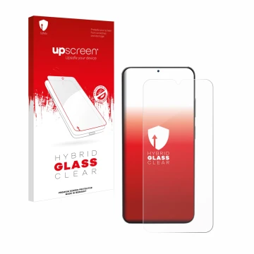 Face avant d’un emballage produit avec le logo de la marque upscreen. À côté, l’appareil Doogee N55 est représenté avec la pro