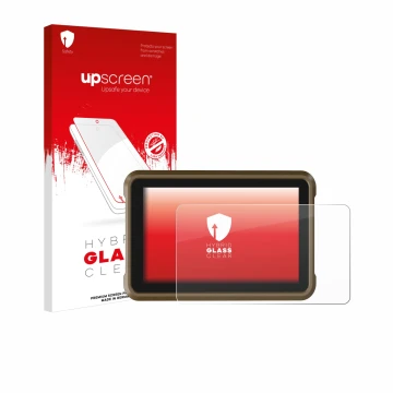 Face avant d’un emballage produit avec le logo de la marque upscreen. À côté, l’appareil Atomos Ninja est représenté avec la p