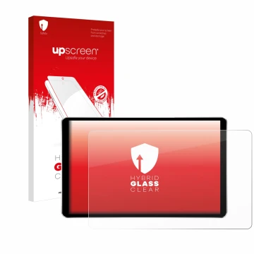 Face avant d’un emballage produit avec le logo de la marque upscreen. À côté, l’appareil Joying Car Radio 8