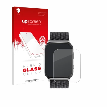Face avant d’un emballage produit avec le logo de la marque upscreen. À côté, l’appareil Kardena Care Pro 2 (rectangulaire) es