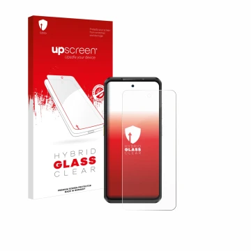 Face avant d’un emballage produit avec le logo de la marque upscreen. À côté, l’appareil Ulefone Armor 25T Pro est représenté 