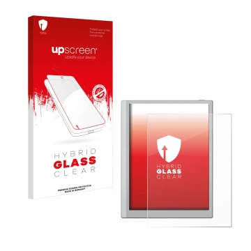 Face avant d’un emballage produit avec le logo de la marque upscreen. À côté, l’appareil Boox Go 10.3 est représenté avec la p