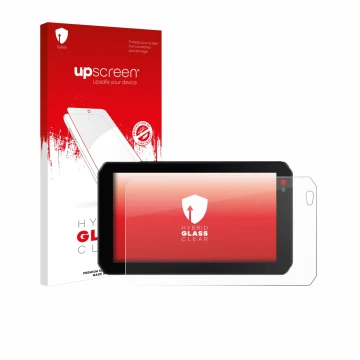 Face avant d’un emballage produit avec le logo de la marque upscreen. À côté, l’appareil Chigee AIO-5 Lite est représenté avec
