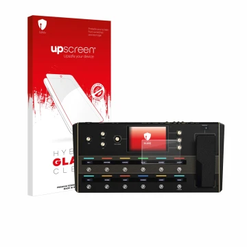 Face avant d’un emballage produit avec le logo de la marque upscreen. À côté, l’appareil Headrush Prime est représenté avec la