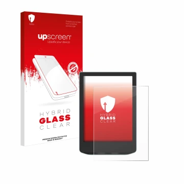 Face avant d’un emballage produit avec le logo de la marque upscreen. À côté, l’appareil Vivlio Light HD Color est représenté 