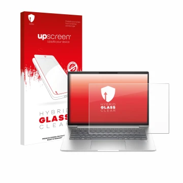 Face avant d’un emballage produit avec le logo de la marque upscreen. À côté, l’appareil HP ProBook 440 G11 est représenté ave