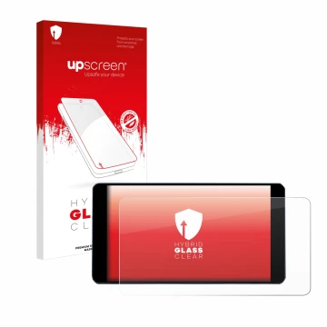 Face avant d’un emballage produit avec le logo de la marque upscreen. À côté, l’appareil Zontes 350E est représenté avec la pr