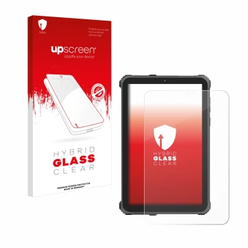 Face avant d’un emballage produit avec le logo de la marque upscreen. À côté, l’appareil Oukitel RT3 Pro est représenté avec l