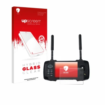 Face avant d’un emballage produit avec le logo de la marque upscreen. À côté, l’appareil Toslon XR500 est représenté avec la p
