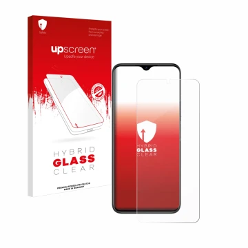 Face avant d’un emballage produit avec le logo de la marque upscreen. À côté, l’appareil Doogee N50 Pro est représenté avec la