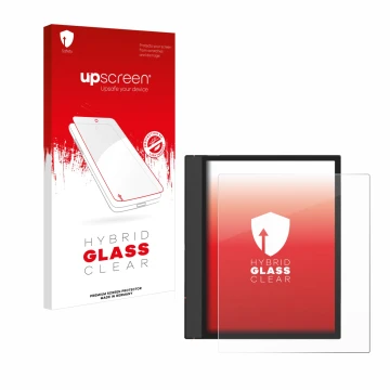 Face avant d’un emballage produit avec le logo de la marque upscreen. À côté, l’appareil Boox Note Air 4 C est représenté avec