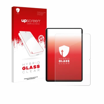 Face avant d’un emballage produit avec le logo de la marque upscreen. À côté, l’appareil Xiaomi Pad 7 est représenté avec la p