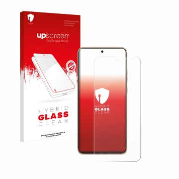 Face avant d’un emballage produit avec le logo de la marque upscreen. À côté, l’appareil Motorola Edge 50 Neo est représenté a