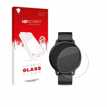 Face avant d’un emballage produit avec le logo de la marque upscreen. À côté, l’appareil SPC Smartee Duo Classic 1.43