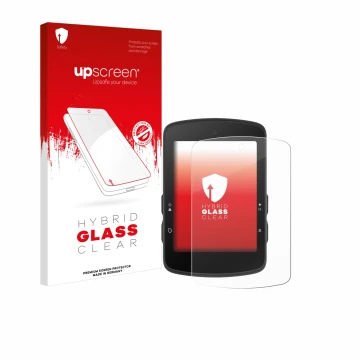 Face avant d’un emballage produit avec le logo de la marque upscreen. À côté, l’appareil Bryton Rider S510 est représenté avec